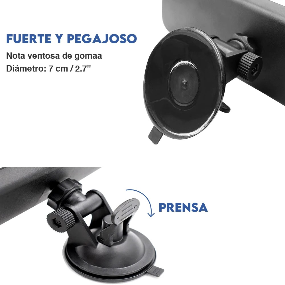 Wide-angle Interior Car Mirror with Suction Cup 240 X 65mm, Universal 360° Rotates Rear View Mirror - Image 3