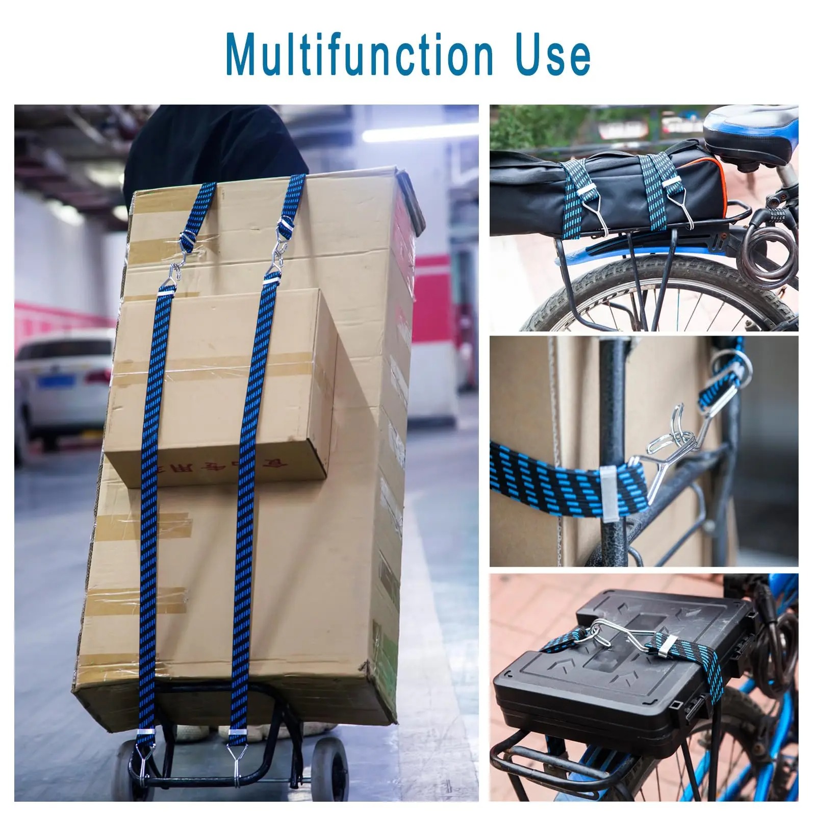 Motorcycle Elastics Rubber Luggage Rope Cord Hooks Bikes Rope Tie Auto Luggage Roof Rack Strap Fixed Band Hook Car Accessories - Image 2