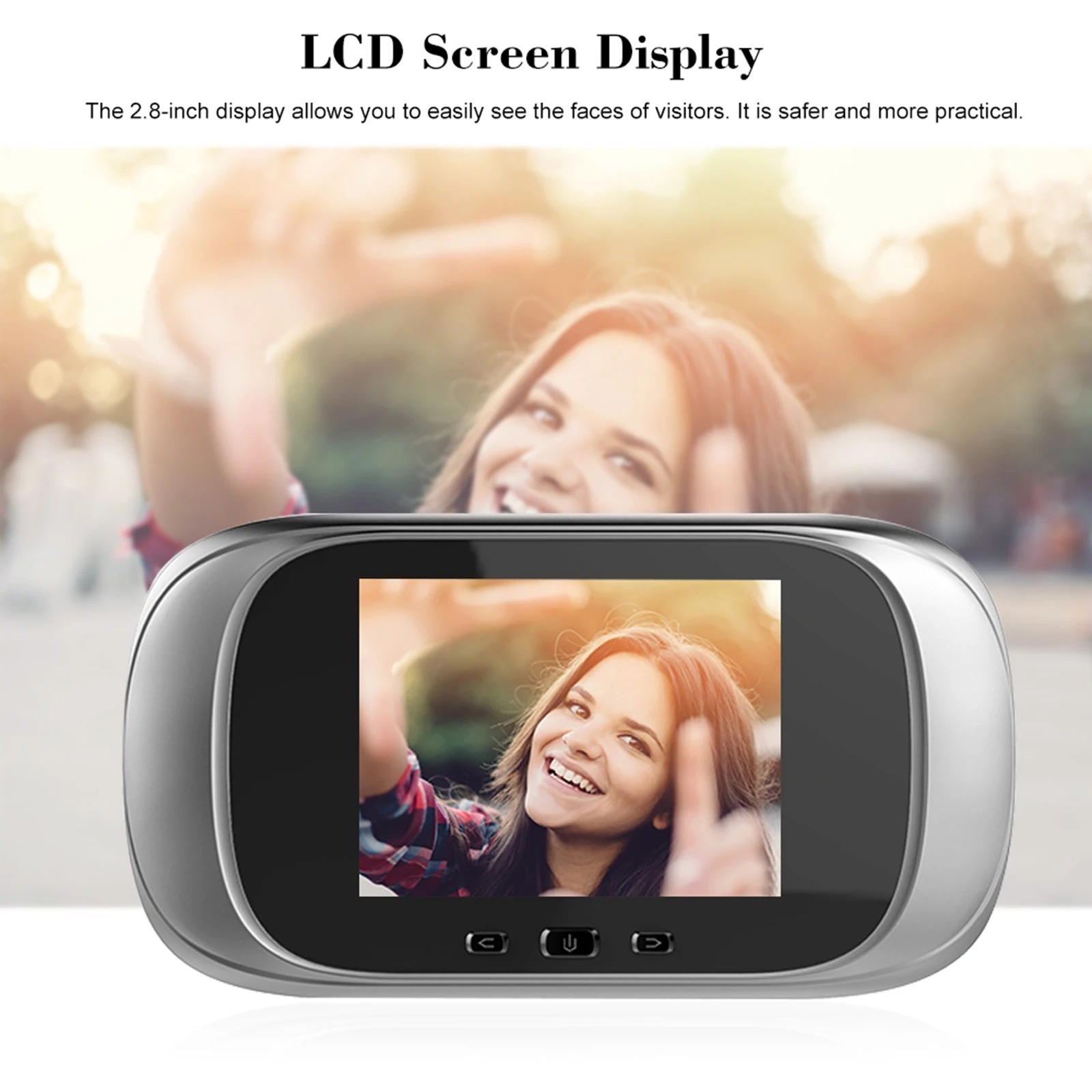 Digital Door Viewer Peephole Door Camera Doorbell 2.8-inch Night Vision Photo Shooting Digital Door Monitoring for Home Security - Image 5