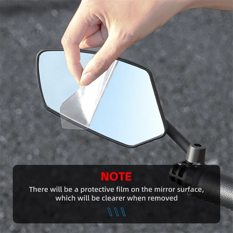 WEST BIKING Bicycle Mirror Anti Glare Handlebar End 360 Rearview Mirror Wide Angle High-Definition Bike Safety Side Mirror - Image 3