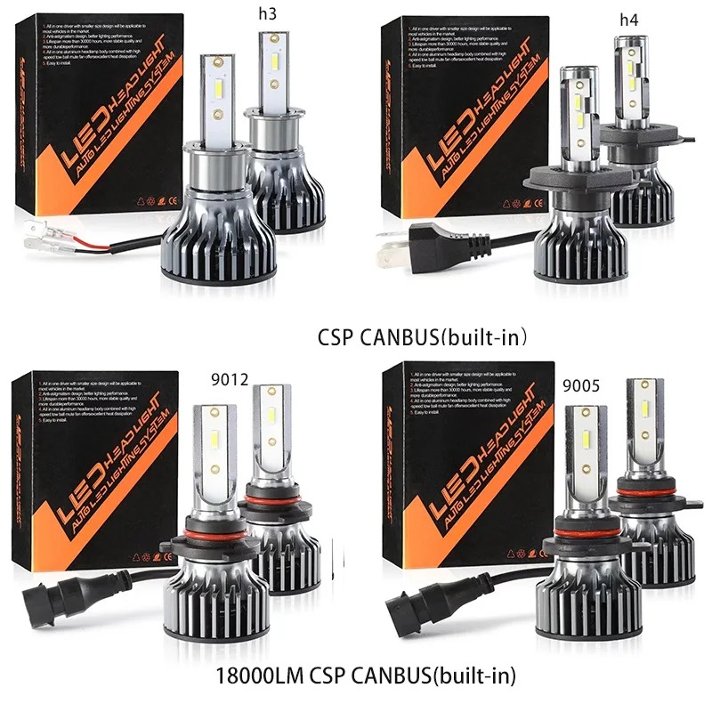 Heyword 26000lm 160W 1860 CSP chip 3000k/4300k/6000k/8000k Car LED Headlight h4 h7 h1 LED headlights 9005 H7 h11 led light - Image 2