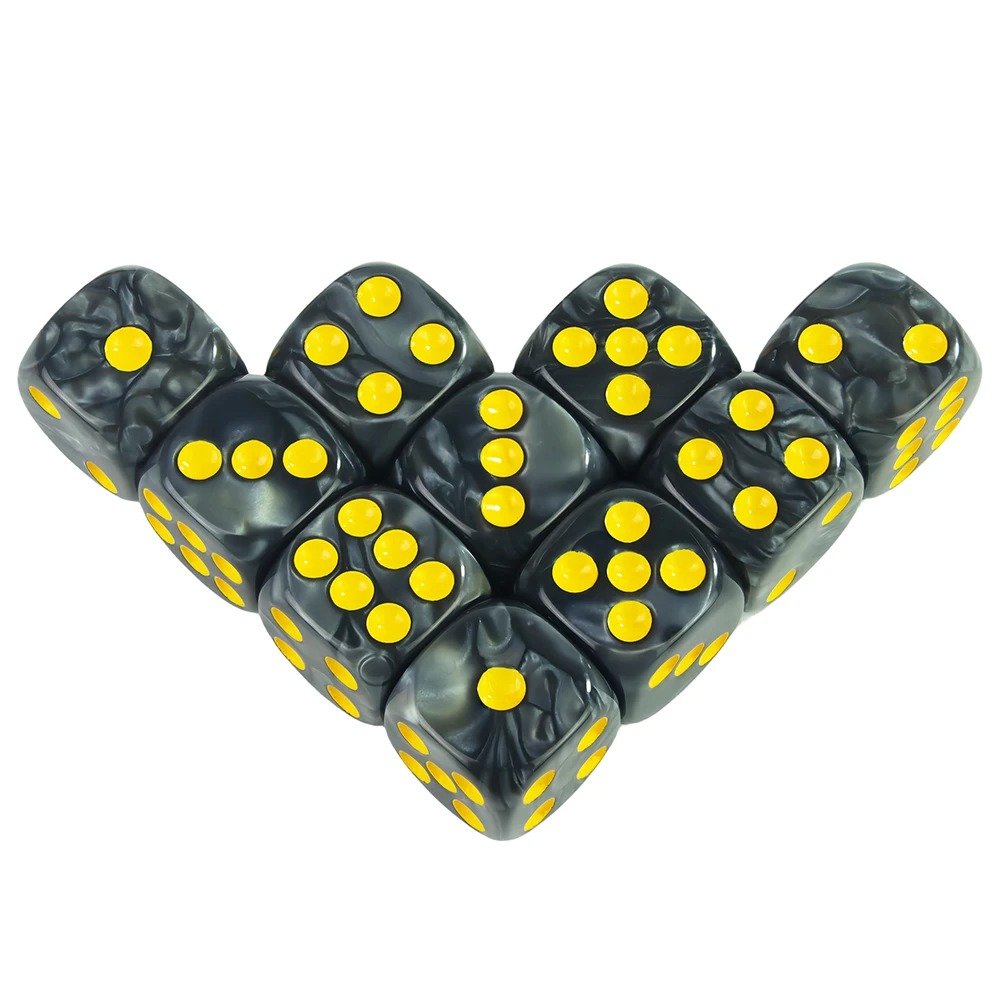 16MM Round Corner Game Dice Set 6-Sided Marble Acrylic Dices for Tabletop Game Gambling Entertainment Party - Image 5