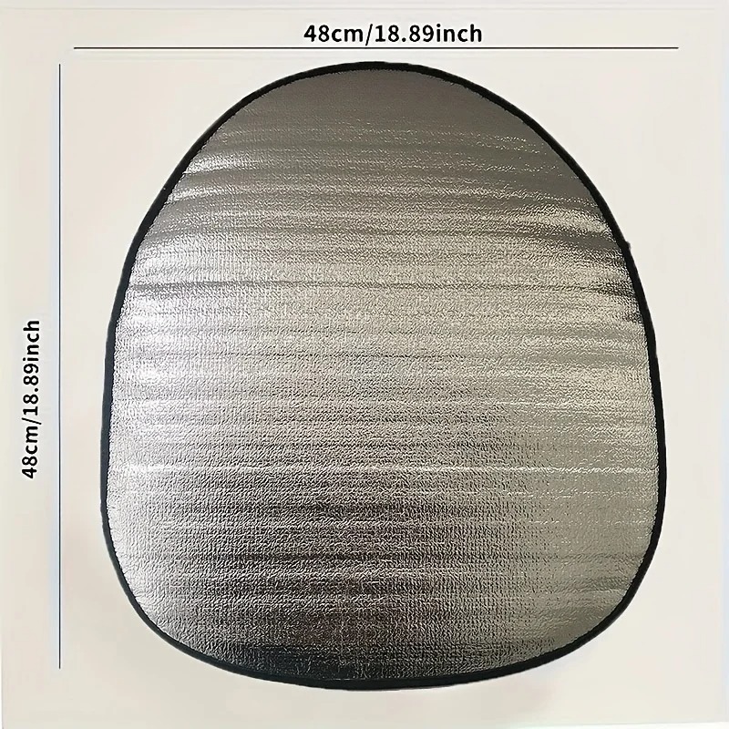 Car Steering Wheel Sun Shade Double Thick Sun Protection Foldable Anti-uv Sunscreen Car Supplies Car Steering Wheel Cover Silver - Image 5