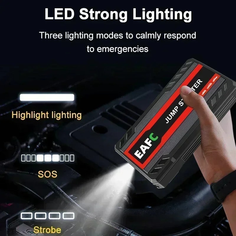 Car Jump Starter Battery Power Bank 600A Portable Emergency Starter Booster 12V Auto Starting Device for Petrol Vehicle Start - Image 4