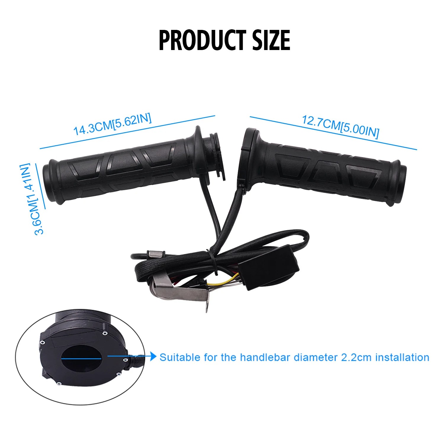 Motorcycle Hand Heated Grips Electric Molded Grips Scooter Moped Bar Hand Warmer 22mm motocross vespa Adjustable Hot Grip Handle - Image 5