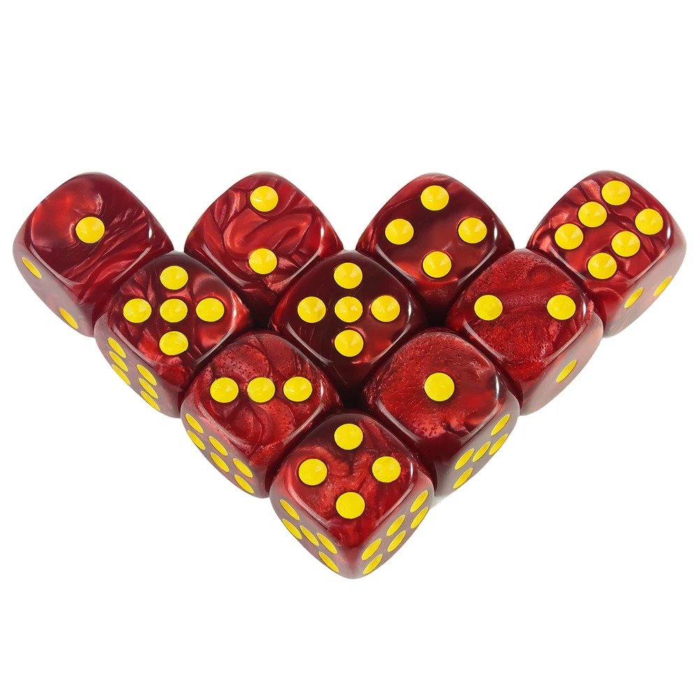 16MM Round Corner Game Dice Set 6-Sided Marble Acrylic Dices for Tabletop Game Gambling Entertainment Party - Image 6