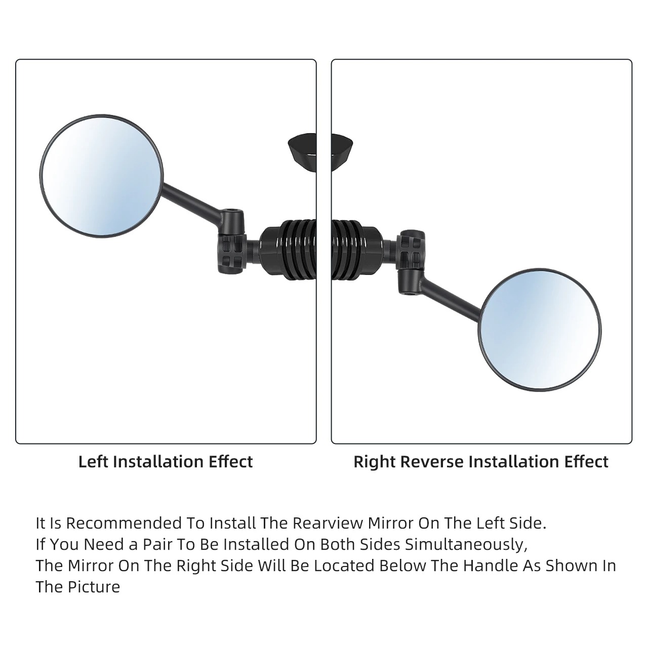 WEST BIKING Bicycle Mirror Anti Glare Handlebar End 360 Rearview Mirror Wide Angle High-Definition Bike Safety Side Mirror - Image 5