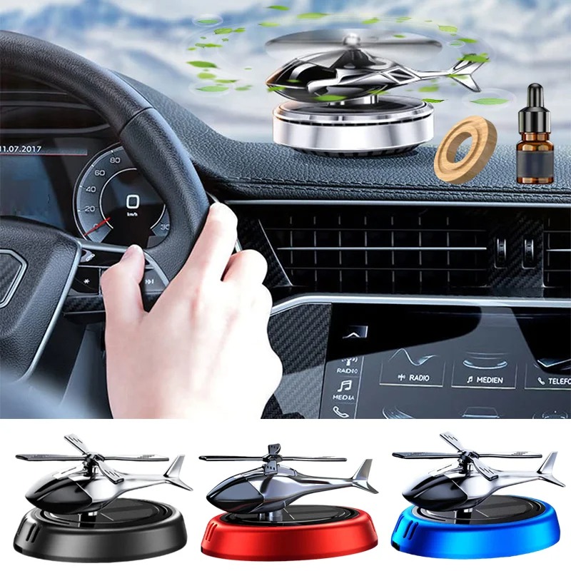 Helicopter Styling Solar Car air freshenerDecorative Aromatherapy Car interior accessories Propeller rotary perfume diffuser - Image 5