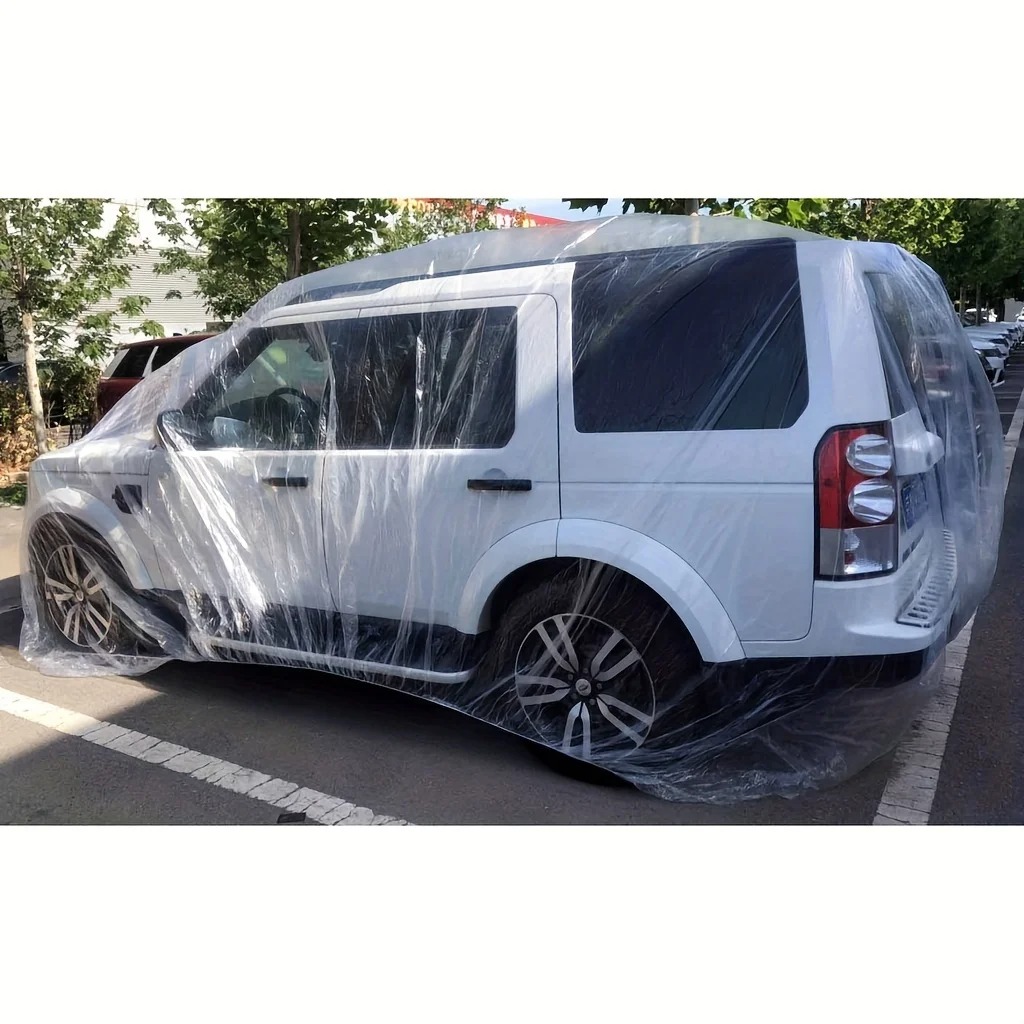 "Uv-Resistant" Premium Transparent Pe Car Cover - Waterproof, Dustproof & Scratch-Resistant For All Vehicles - Image 6