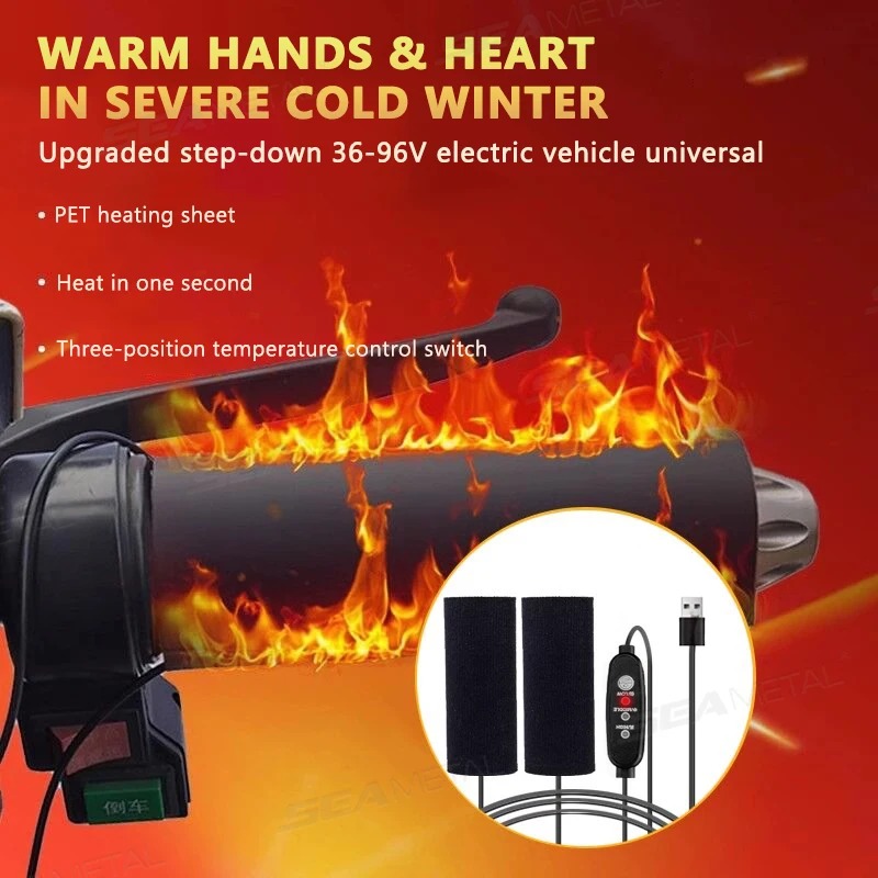 BLALION 12V 3-Gear Motorcycle Heated Hand Grip Adjustable Thermal E-bike ATV Handlebar Heater Warmer Kit Motorcycle Accessories - Image 6