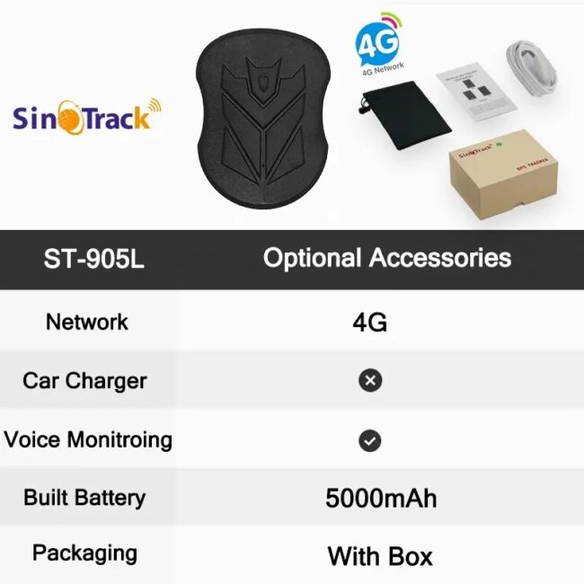 SinoTrack Waterproof GPS Tracker ST-905/ST-905L Vehicle Tracking Locator Magnet Long Standby 5000mAH Battery Real Time Position