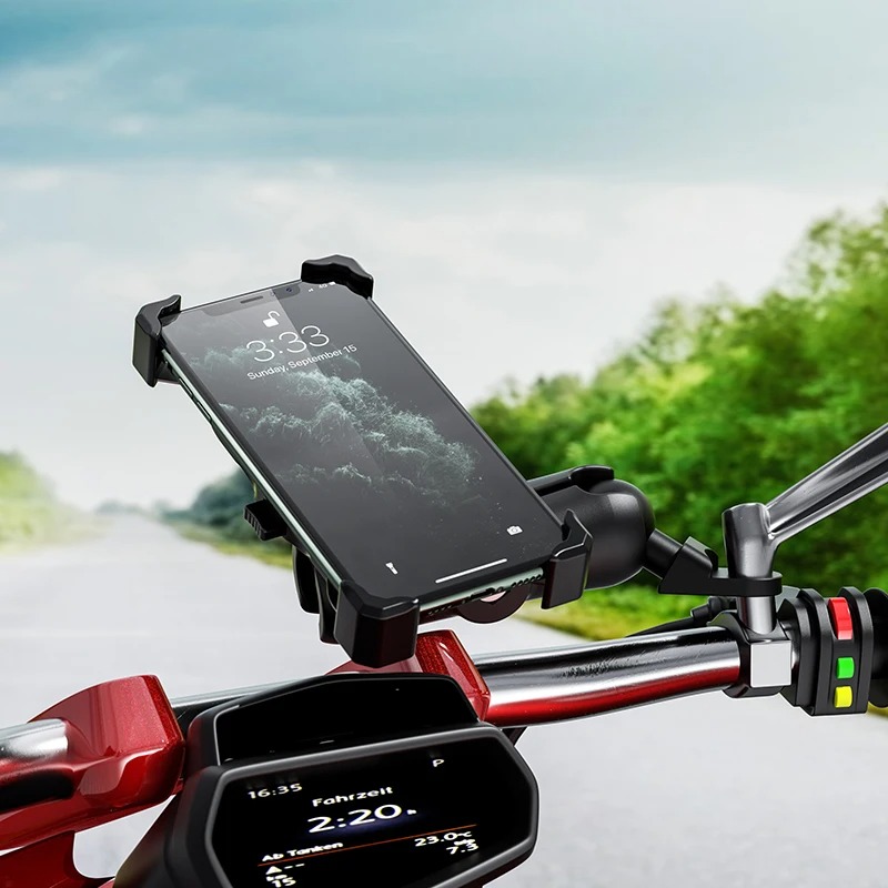 2022 Upgraded Motorcycle Phone Holder 15W Wireless Charger USB QC3.0 Fast Charging Bike Smartphone Stand 360 Cellphone Support For Bike, Motorcycle - Image 6